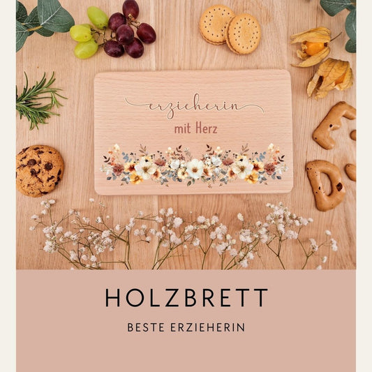 Holzbrettchen - Erzieherin mit Herz