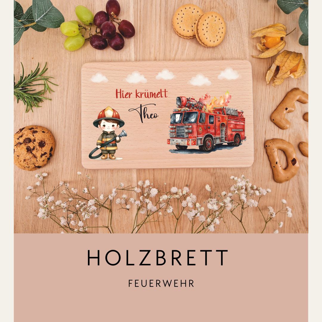 Holzbrettchen - Feuerwehr