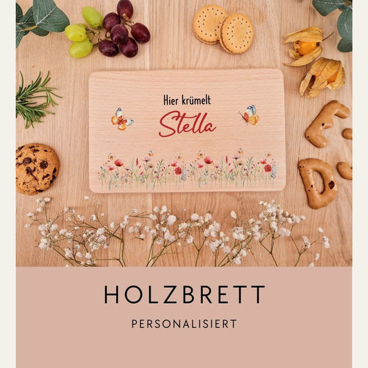 Holzbrettchen - Blumenwiese