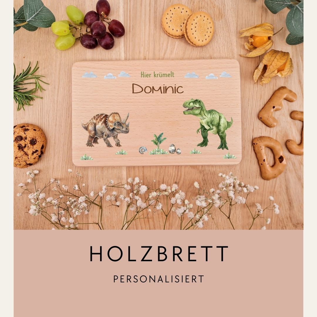 Holzbrettchen - Dinos