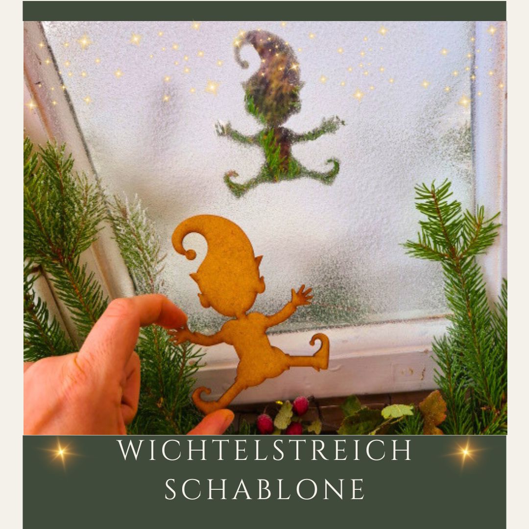 Wichtelstreich Wichtel Schablone