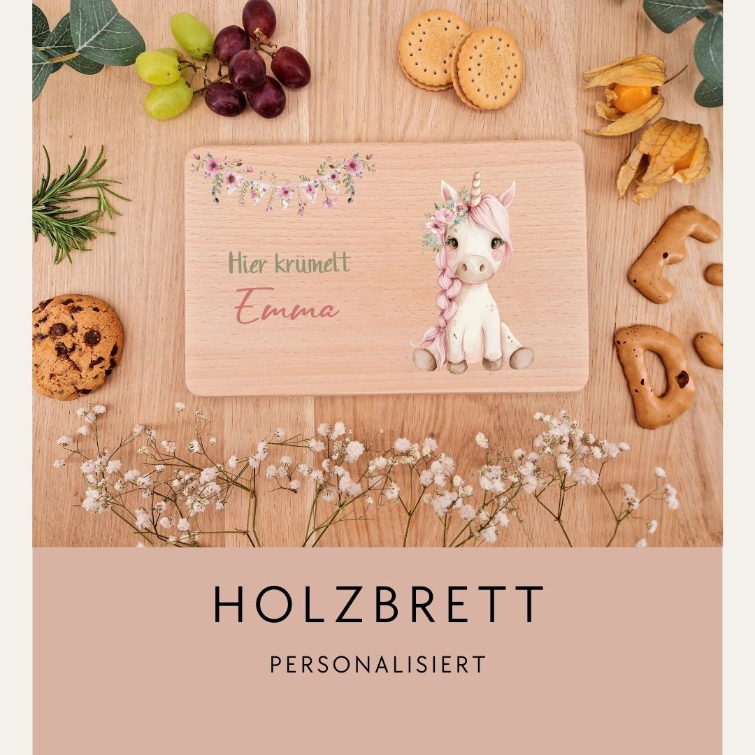 Holzbrettchen - Einhorn