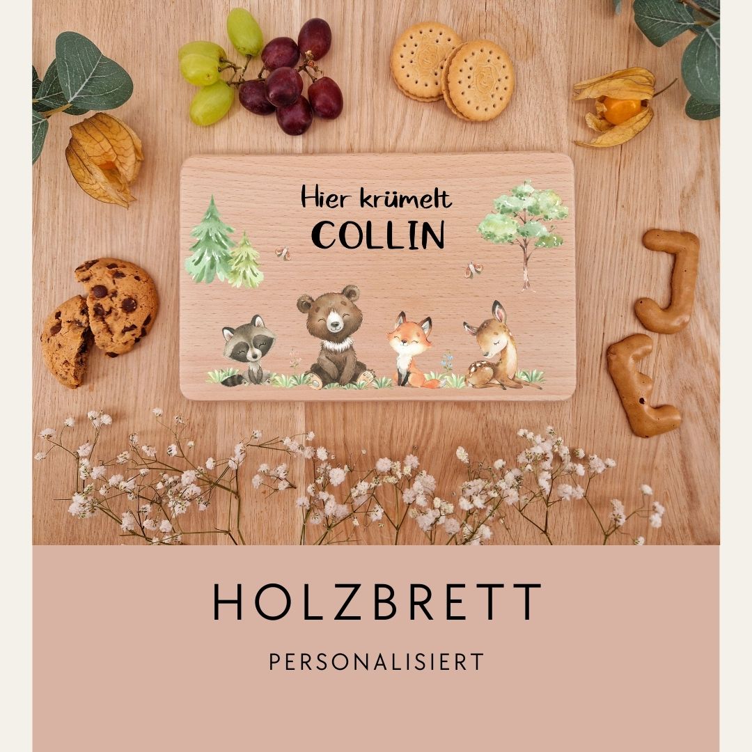 Holzbrettchen- Waldtiere