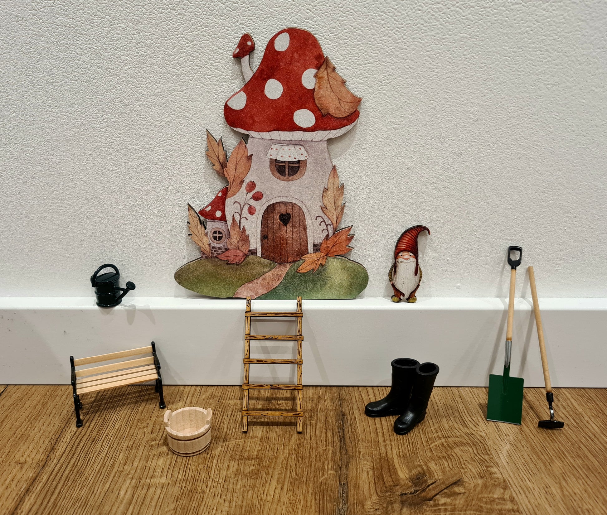 Wichtelhaus bedruckt mit Gartenset