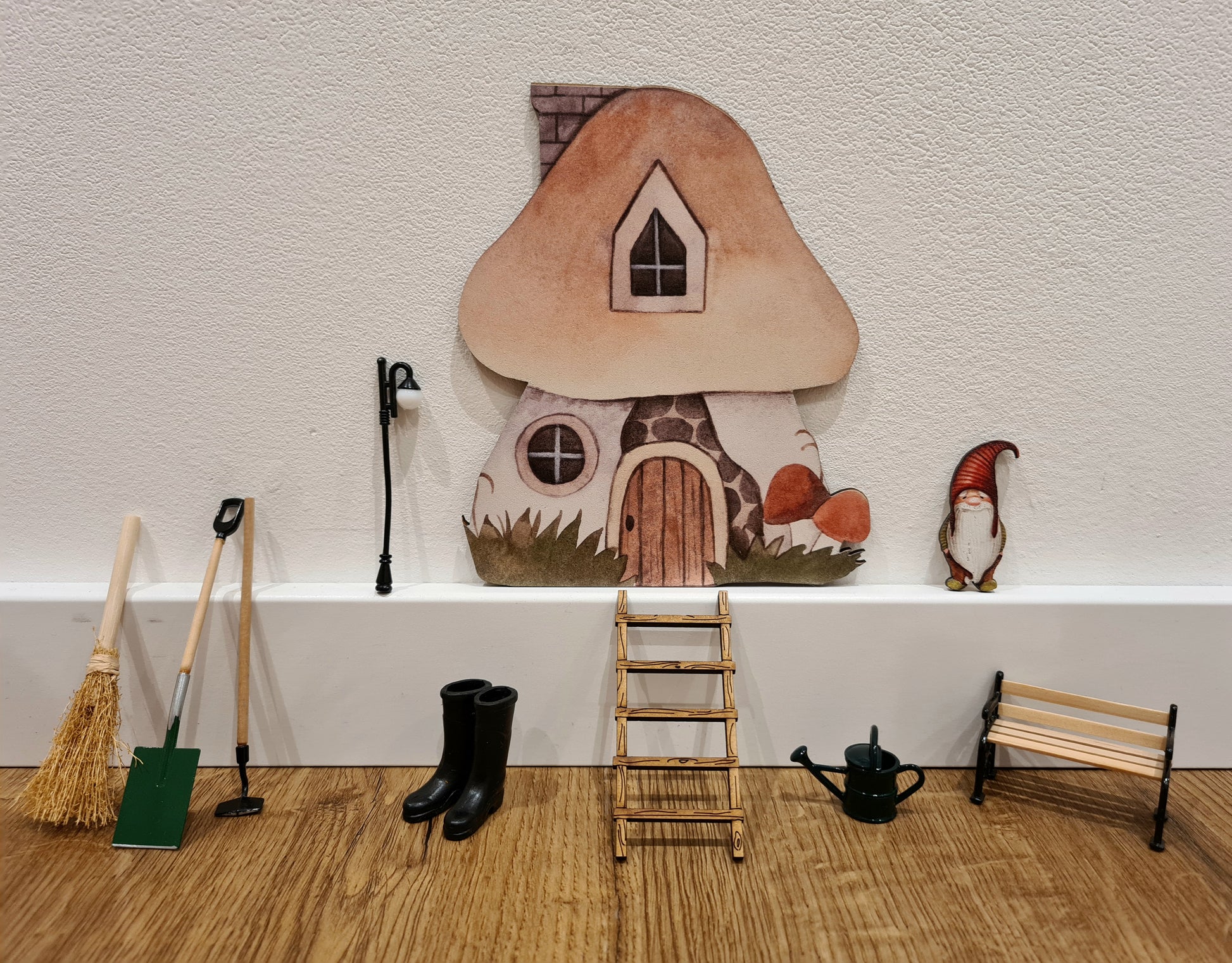 Wichtelhaus bedruckt mit Gartenset