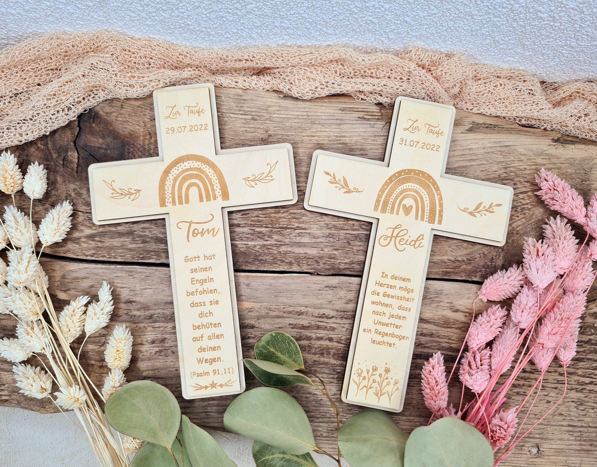 Holzkreuze - graviert