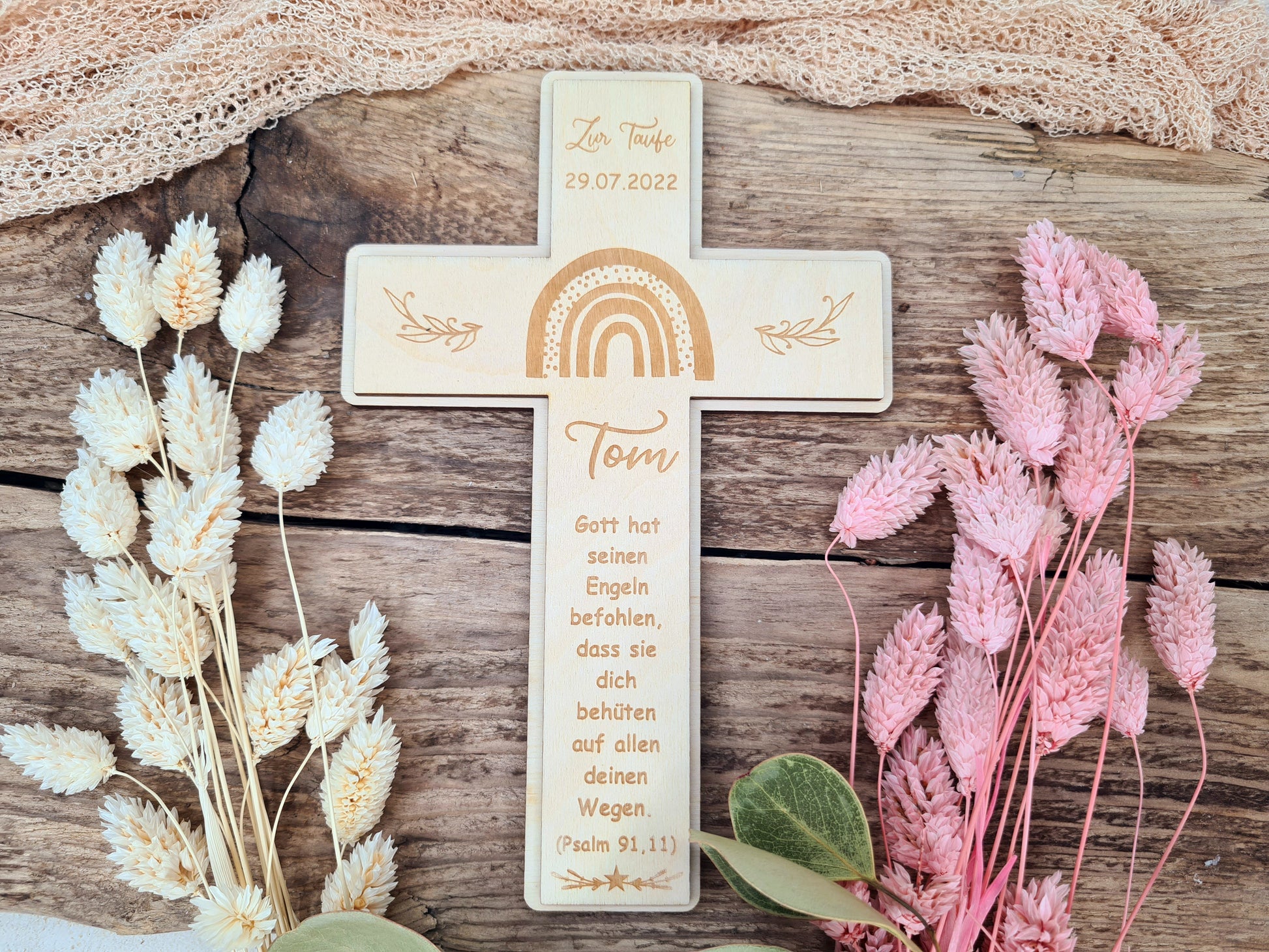 Holzkreuz - graviert