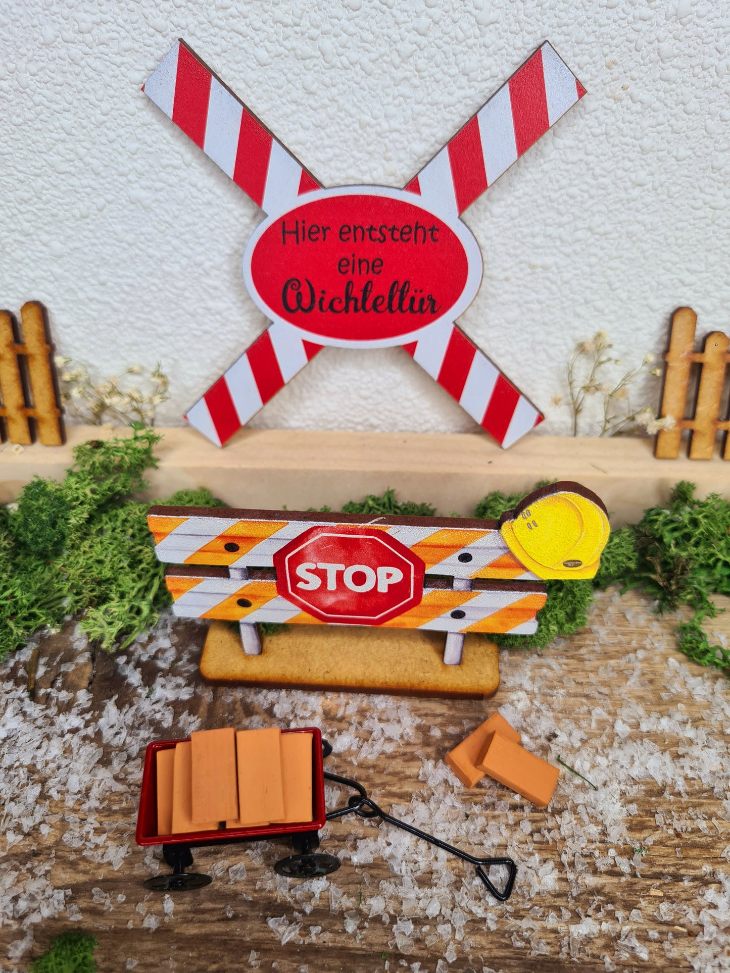 Wichtel Miniatur-Baustelle- Handwagen