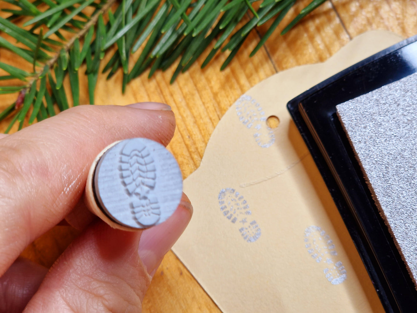 Wichtel Stempel- Schuh Abdruck