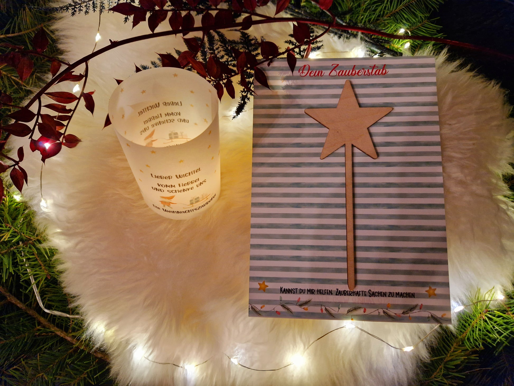 Wichtelzauberstab und Windlicht