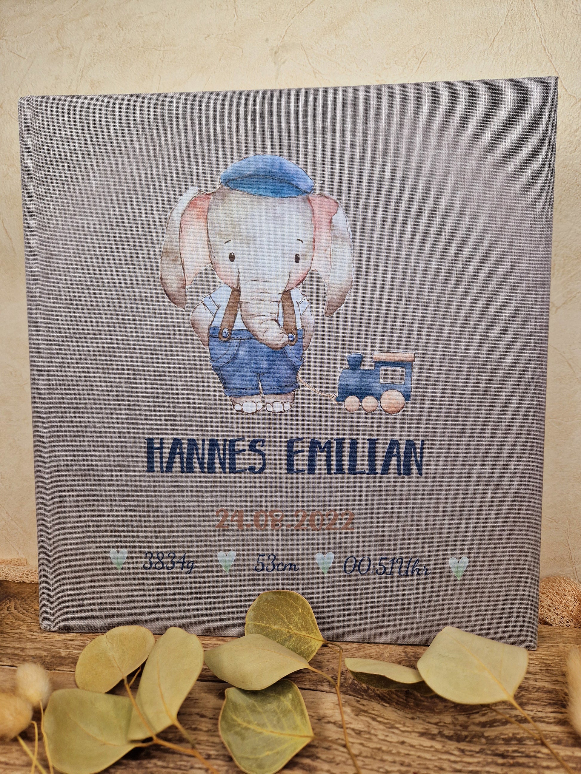 Leinenalbum - kleiner Elefant