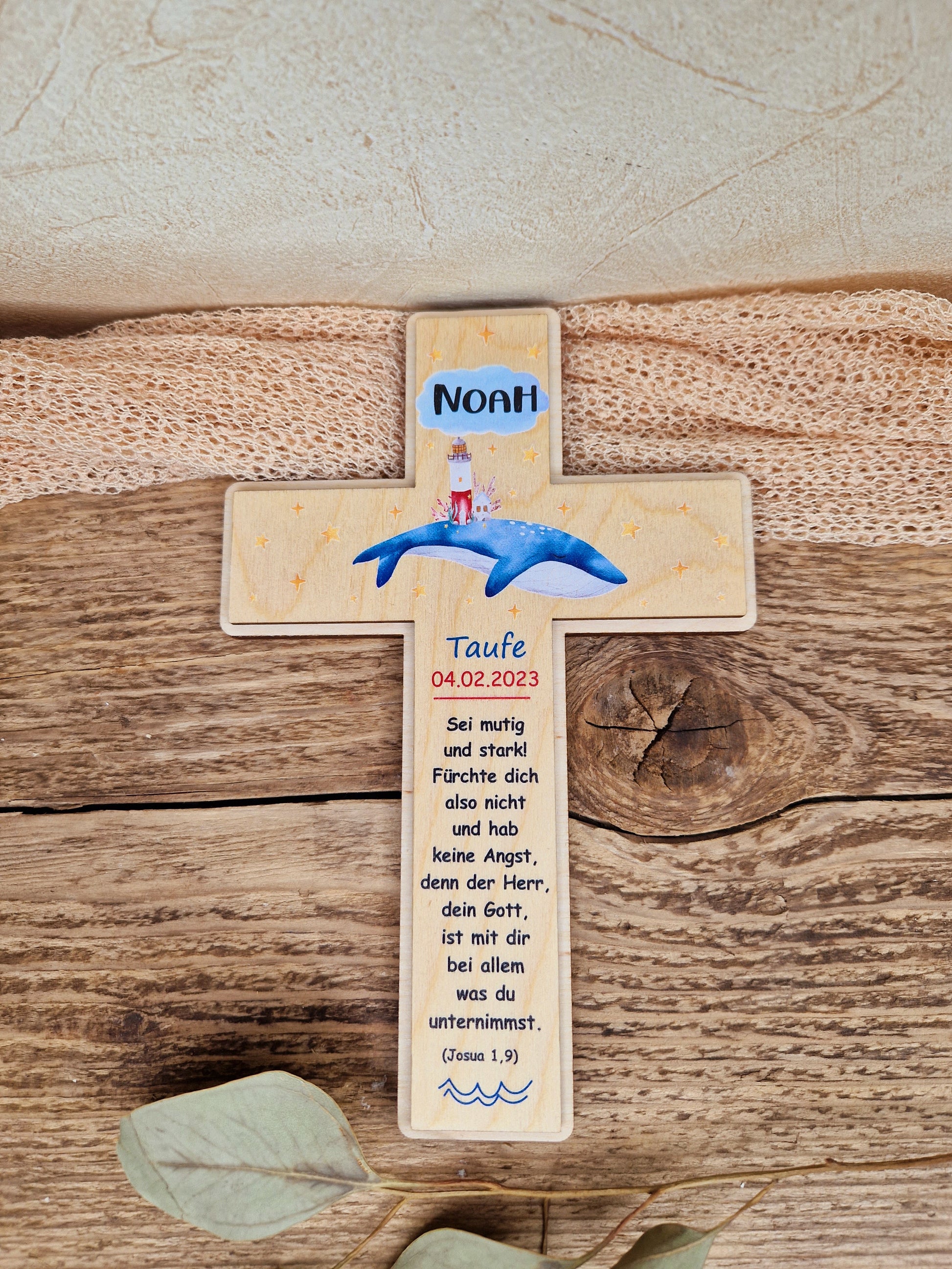 Holzkreuz - farbig bedruckt