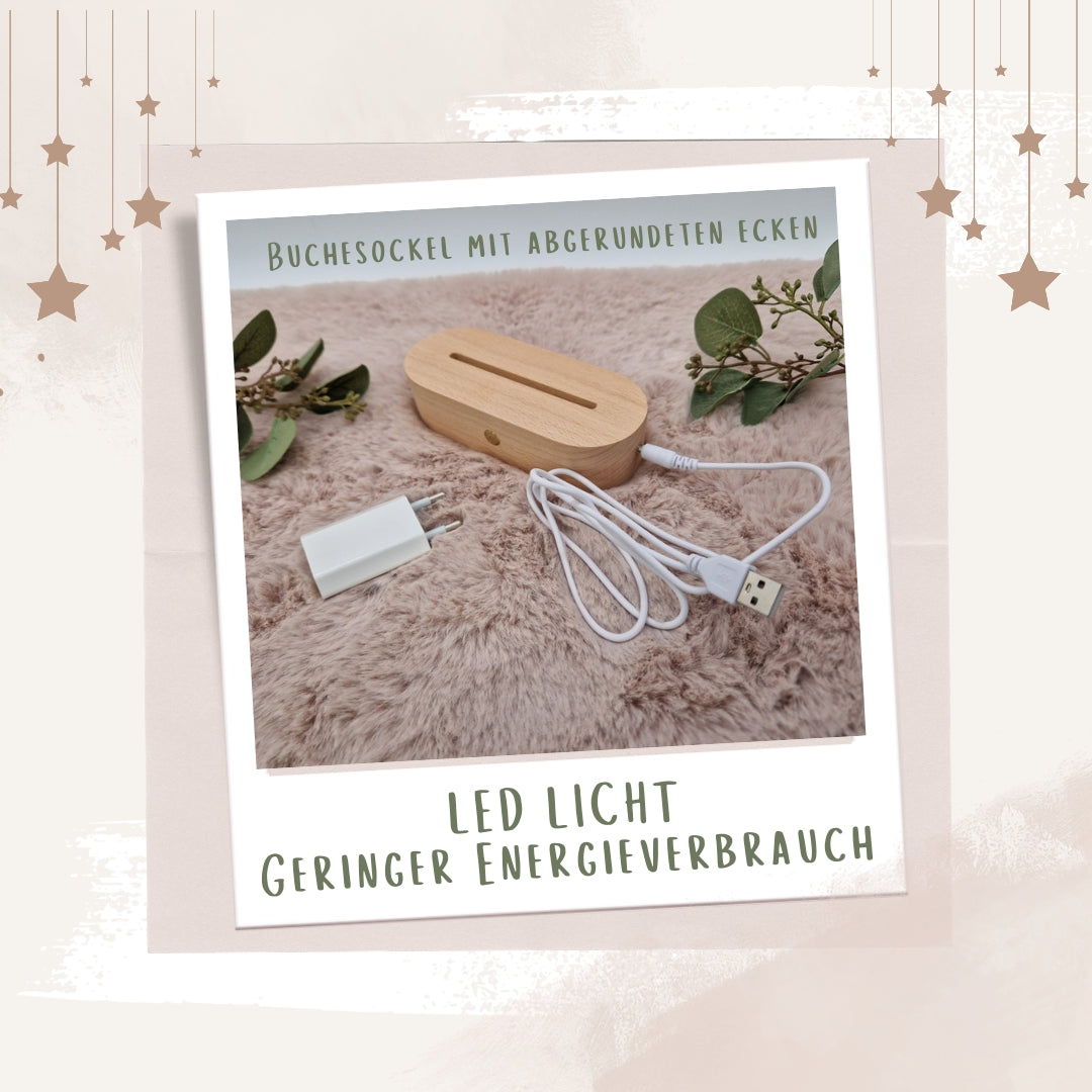 Led Lichtersockel mit Kabel und Netzstecker