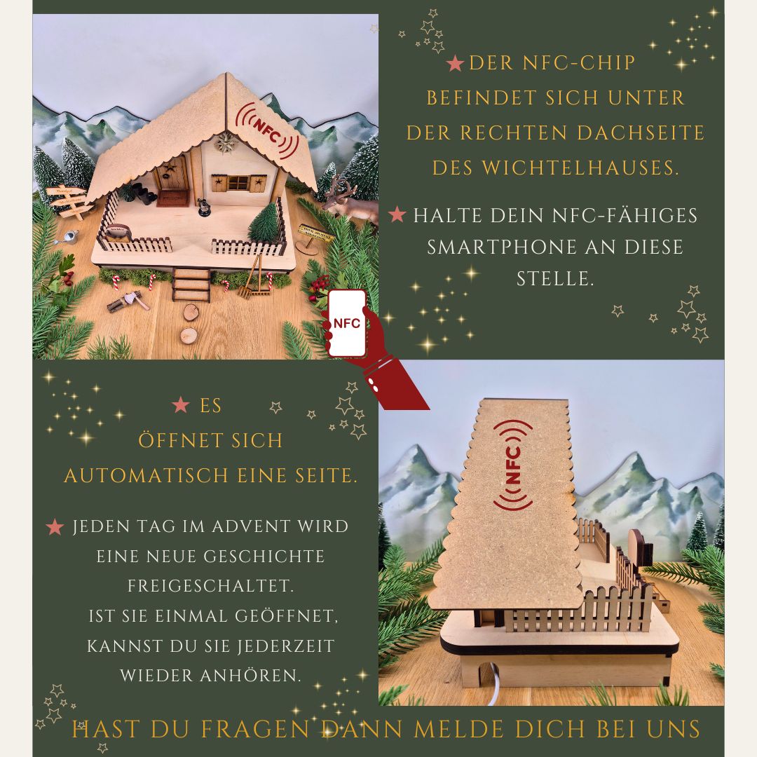 Wichtelhaus " Nisse " & 24 Wichtelgeschichten