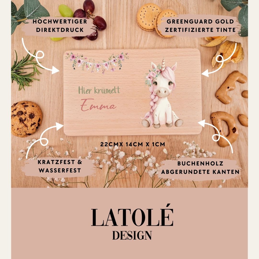 Holzbrettchen - Einhorn
