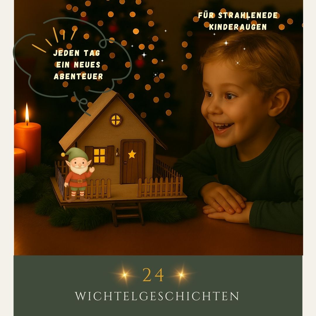 Wichtelhaus " Tomte " mit 24 Wichtelgeschichten