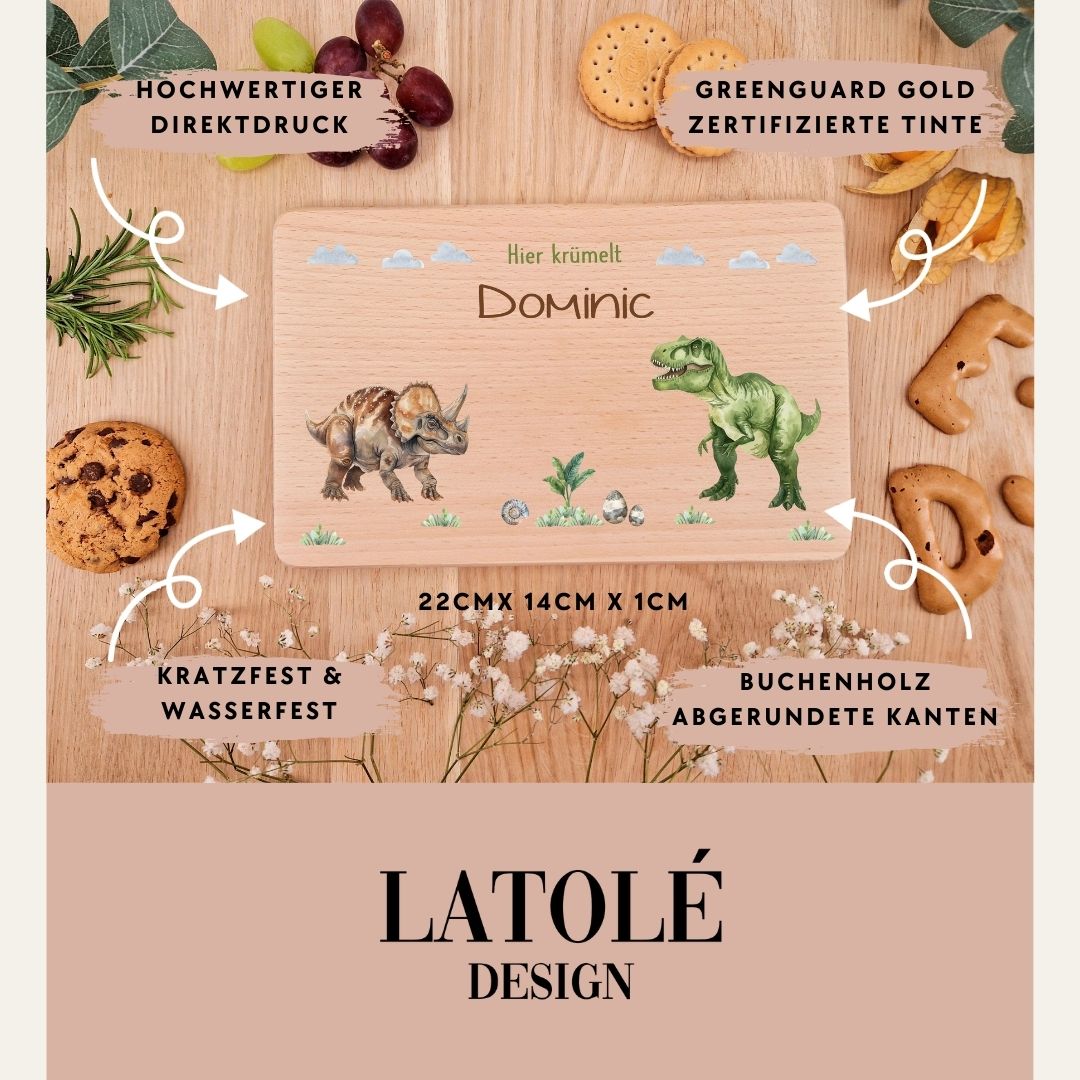 Holzbrettchen - Dinos