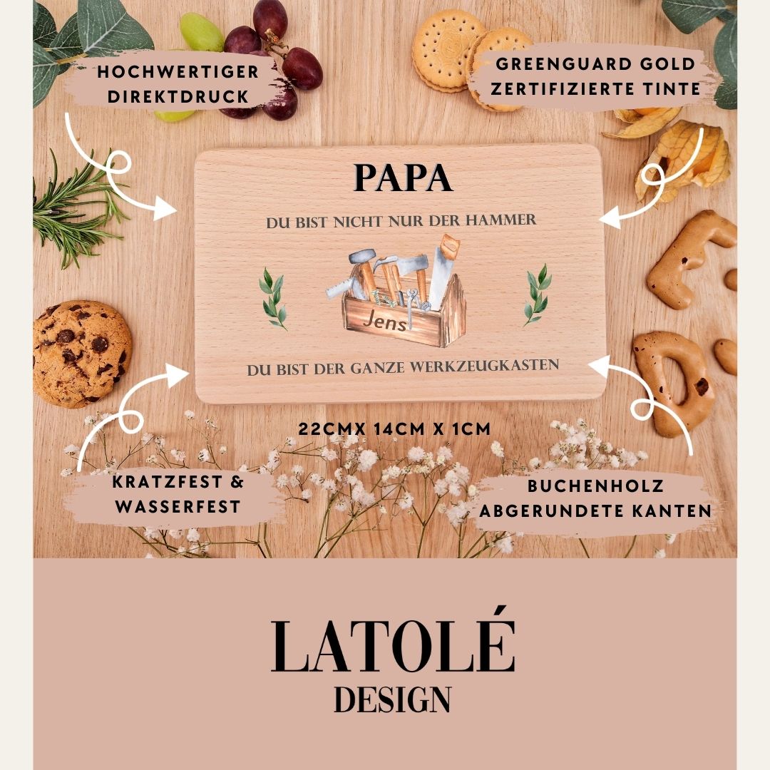 Holzbrettchen -Papa Werkzeugkiste
