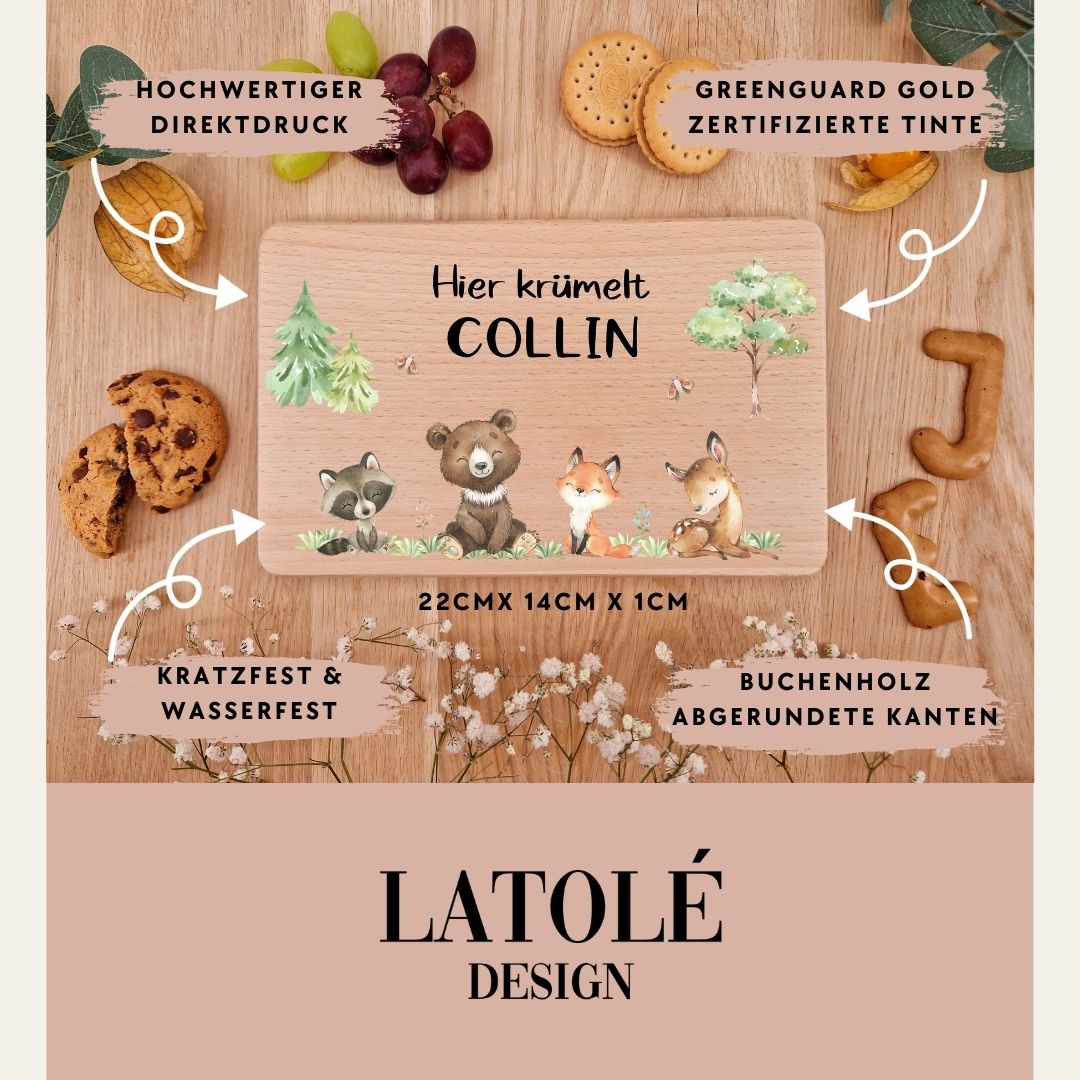 Holzbrettchen- Waldtiere