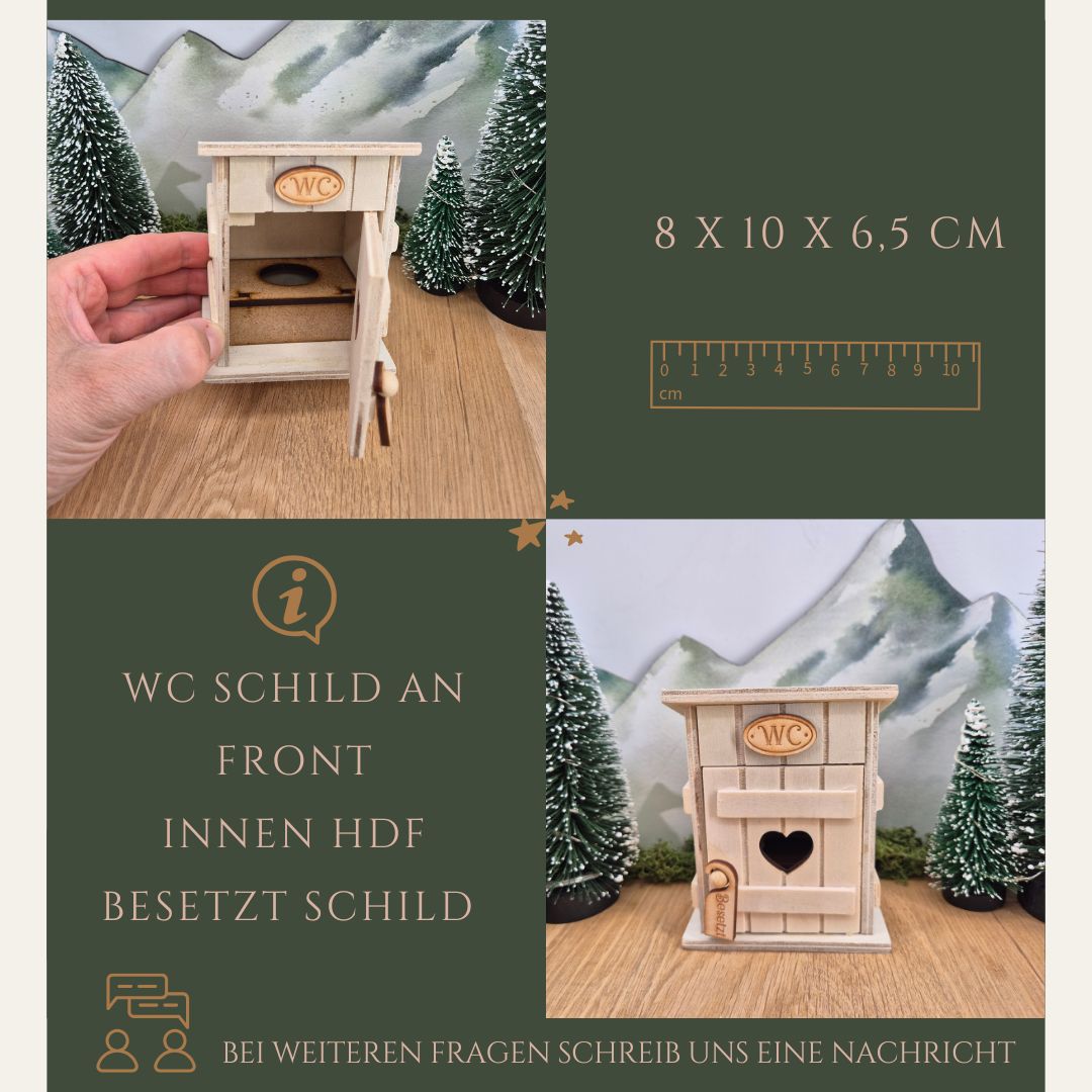 Miniatur Toilettenhäuschen