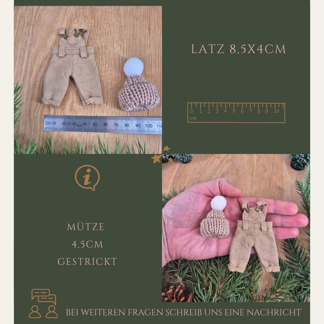 Latzhose beige