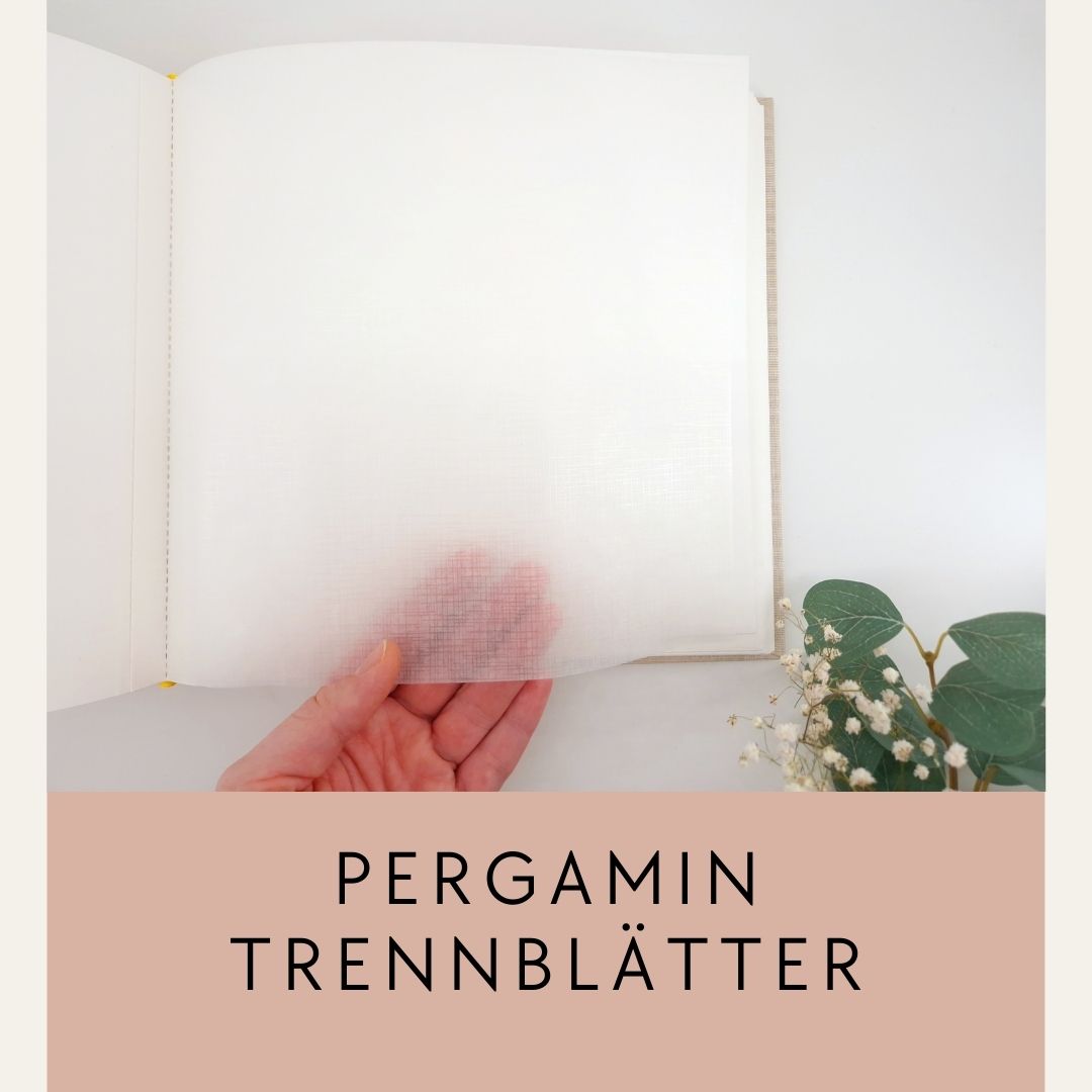 Leinenalbum - Pergament Zwischenblatt