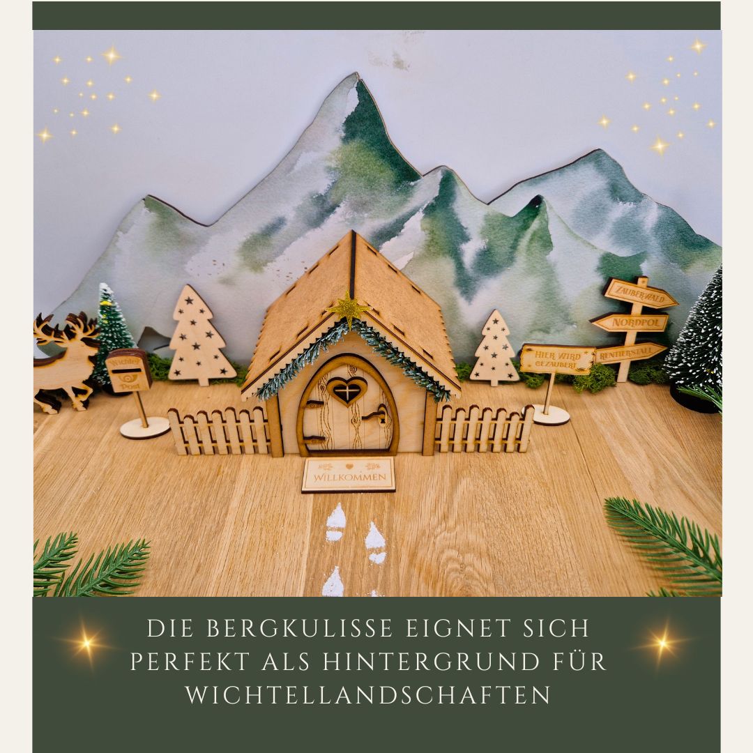 Wichtelhaus mit Bergkulisse