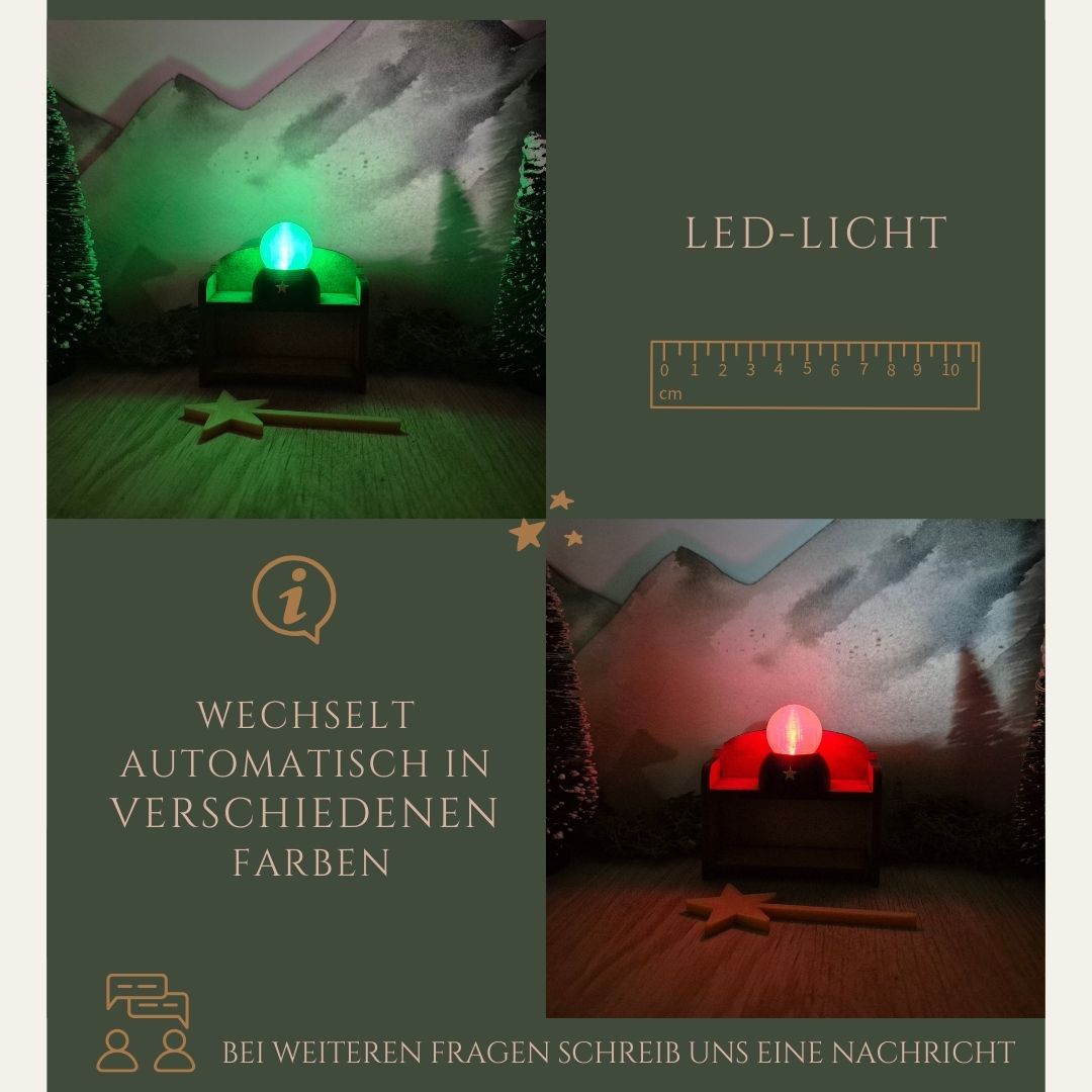 Zauberkugel mit leuchtender Funktion & Zauberstab