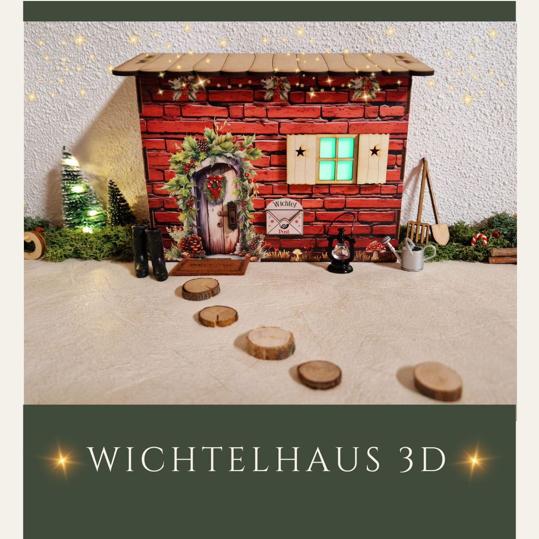 Wichtelhaus bedruckt Frontansicht