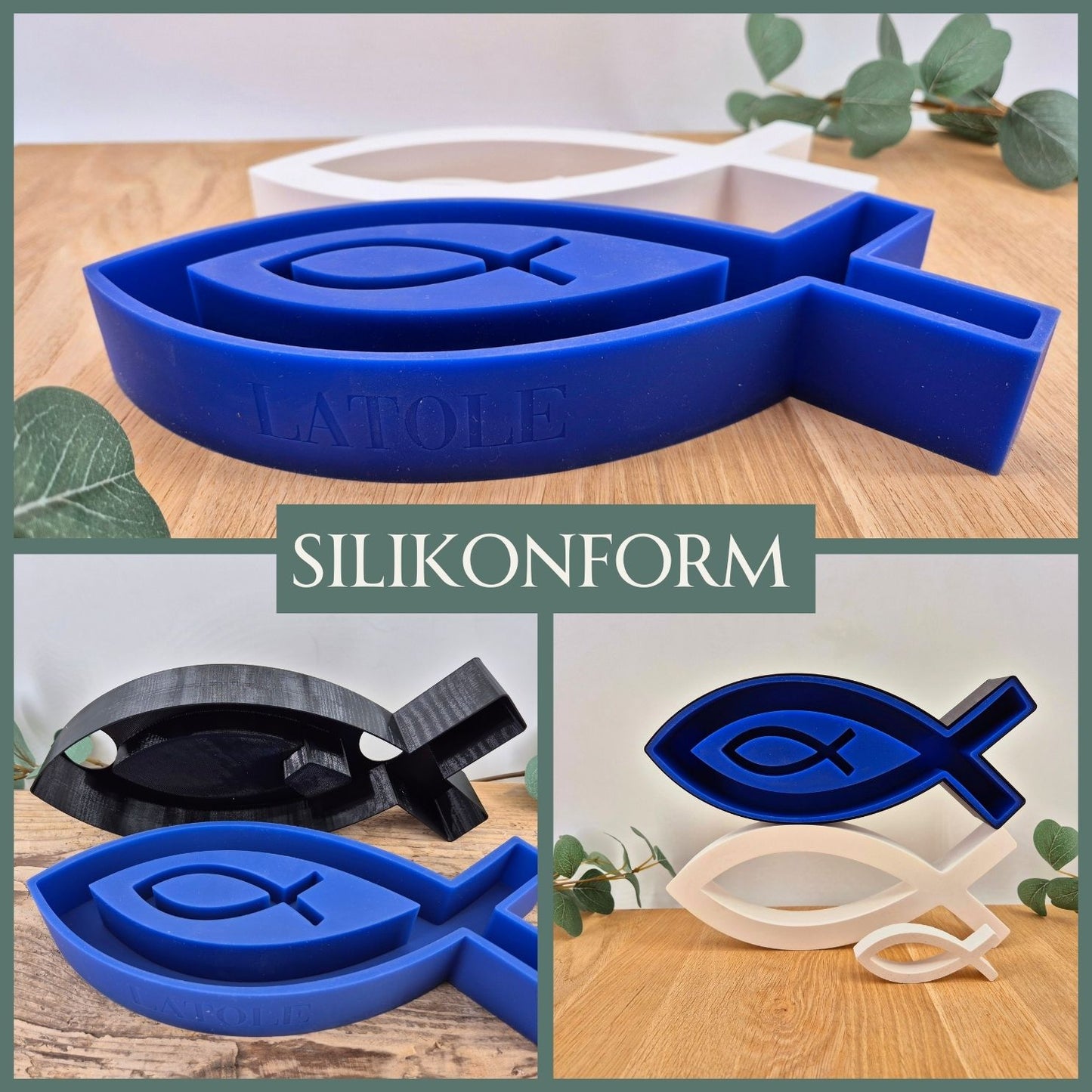 Silikonform - gießen Gipsfische