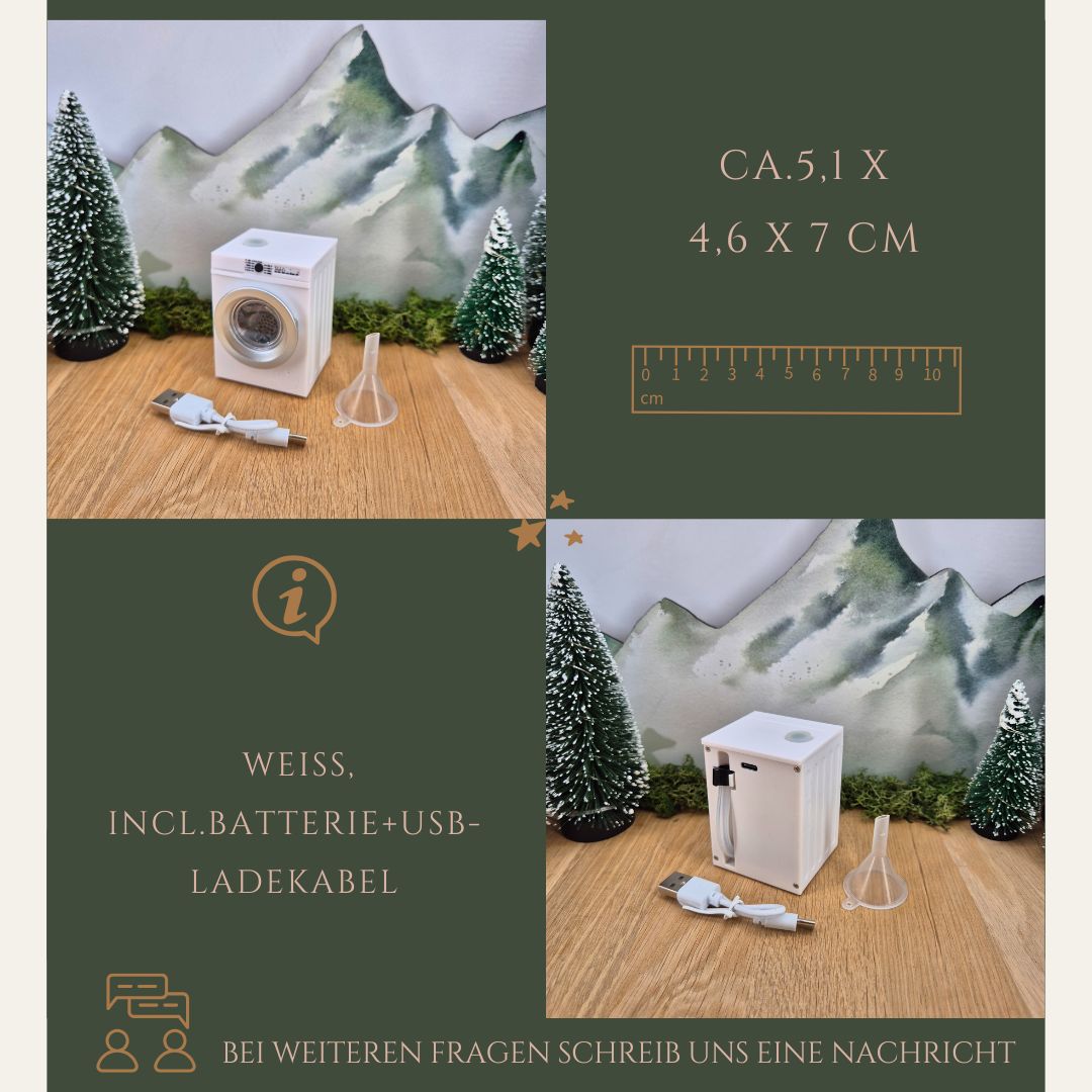 Miniatur Waschmaschine in weiß