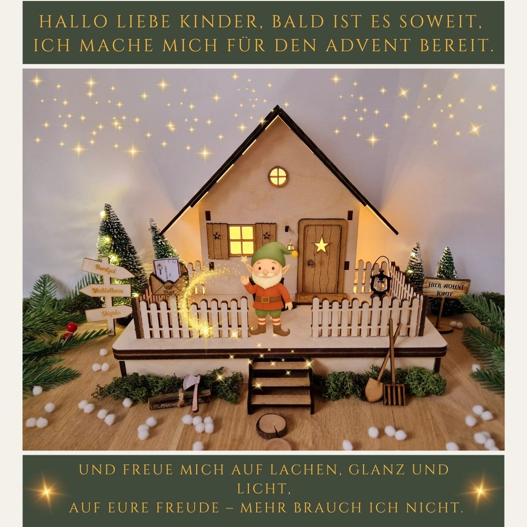 Wichtelhaus " Tomte " mit 24 Wichtelgeschichten