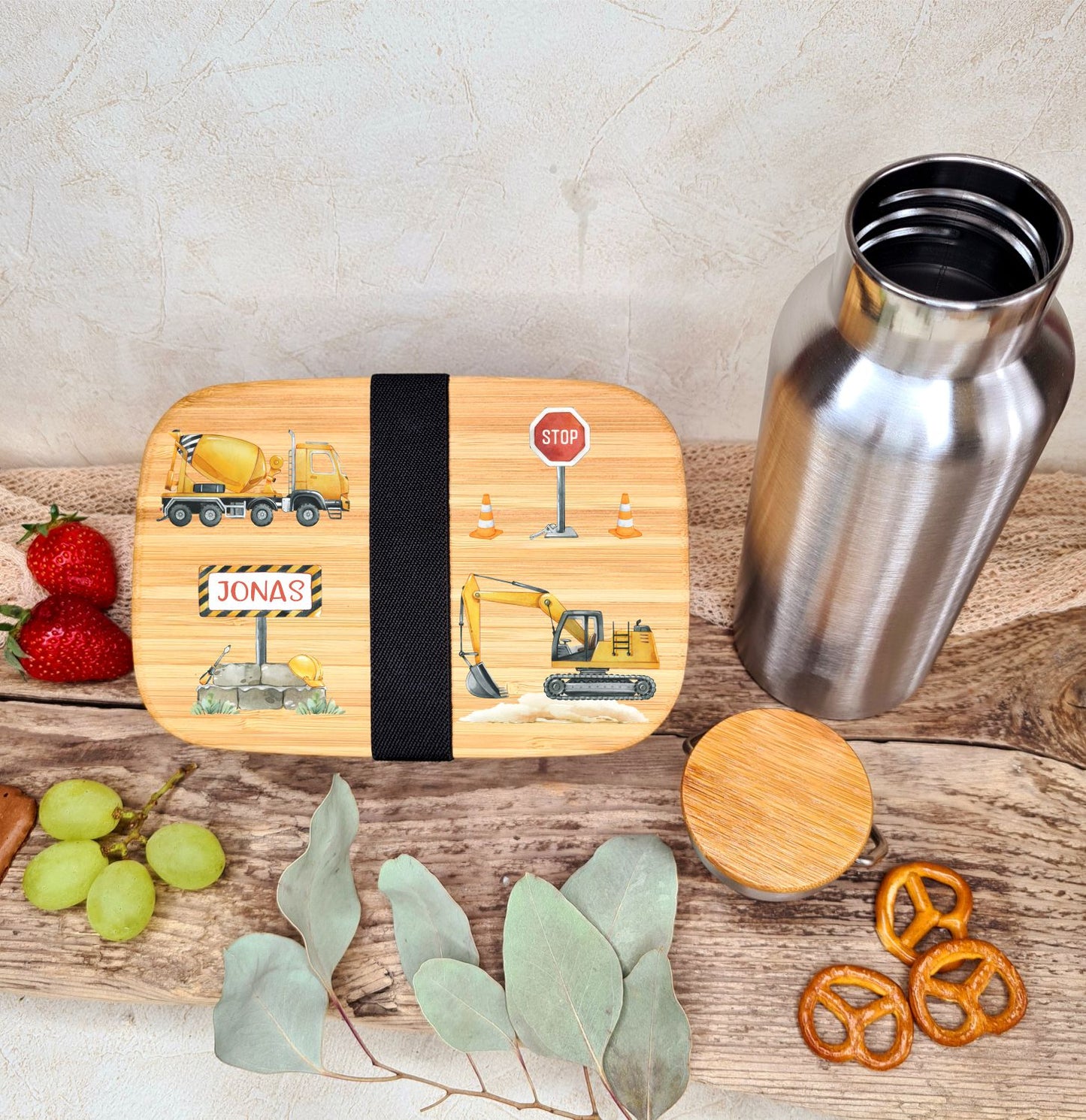 Brotdose Personalisiert Motiv Baustelle