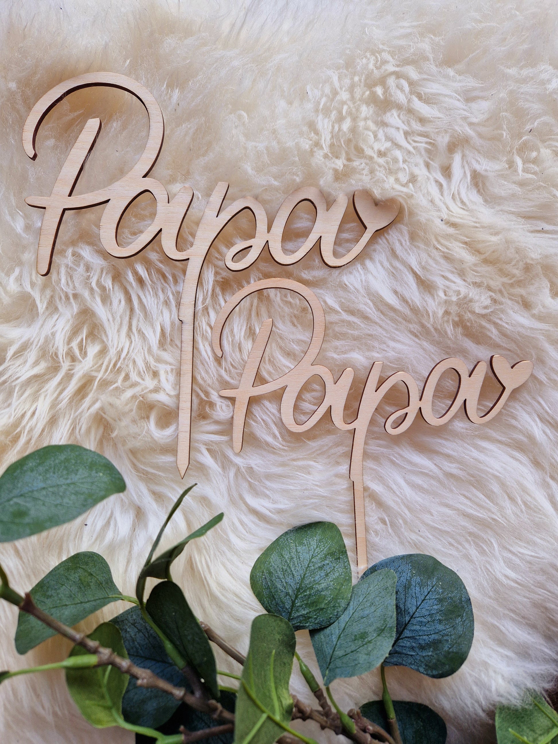 Cake Topper - Papa aus Sperrholz