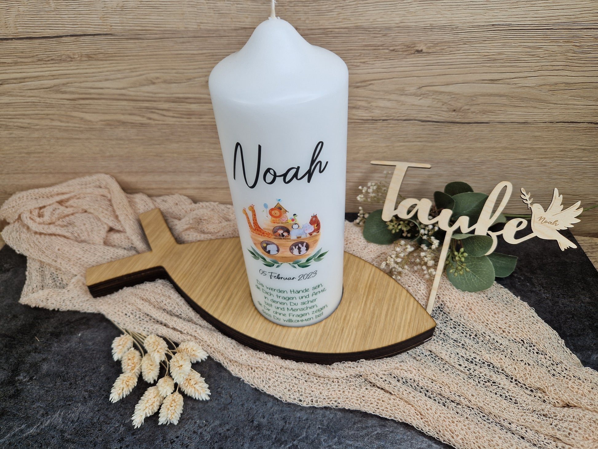 Cake Topper - Taufe mit Taube