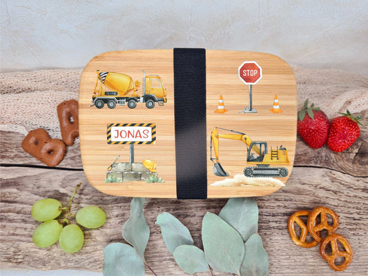 Brotdose Personalisiert Motiv Baustelle