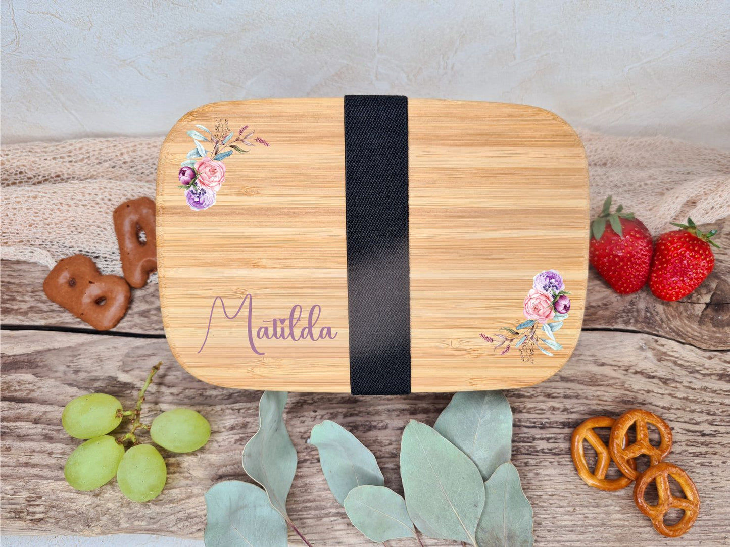 Brotdose Personalisiert Motiv Blumen