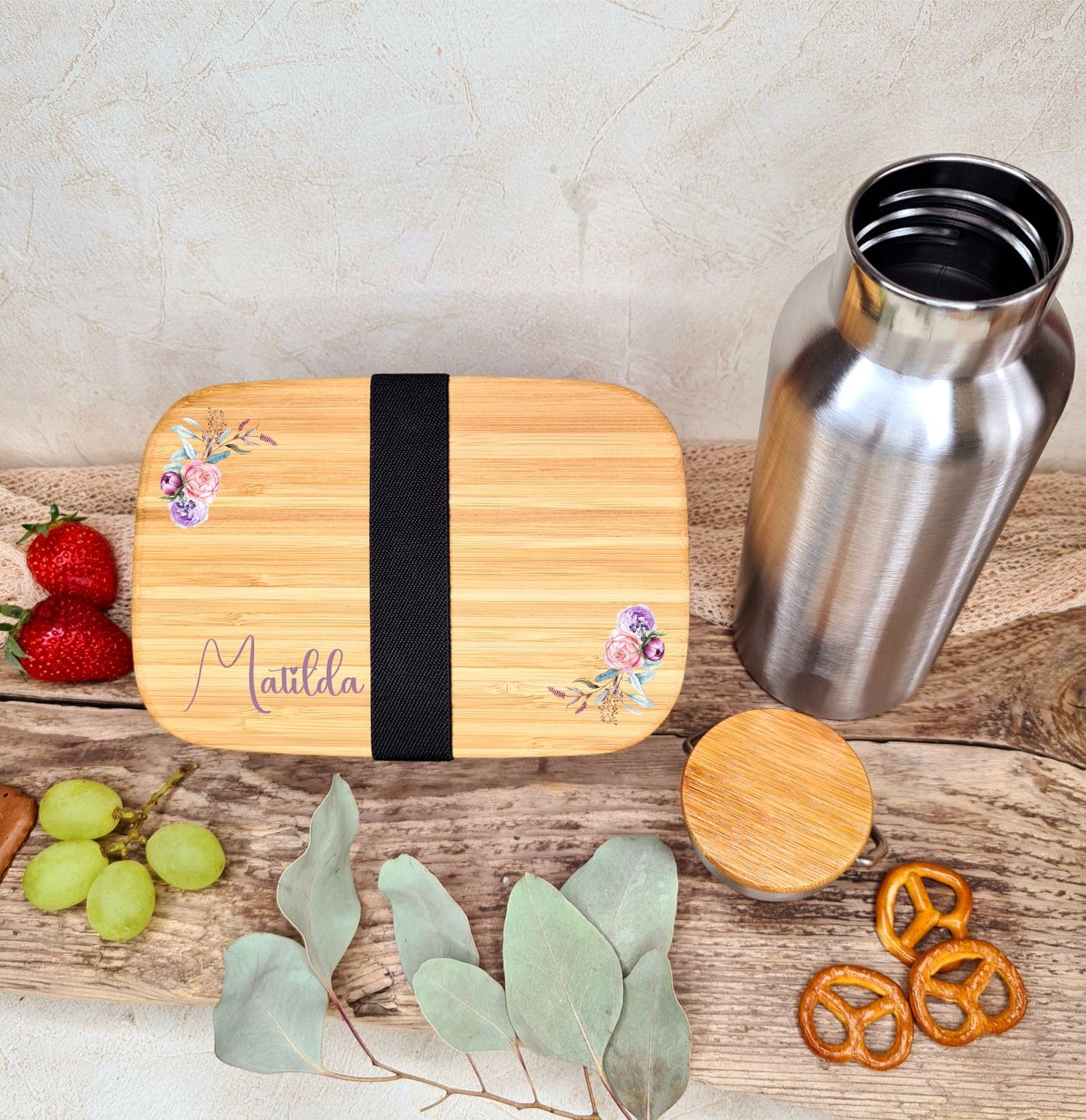 Brotdose Personalisiert Motiv Blumen