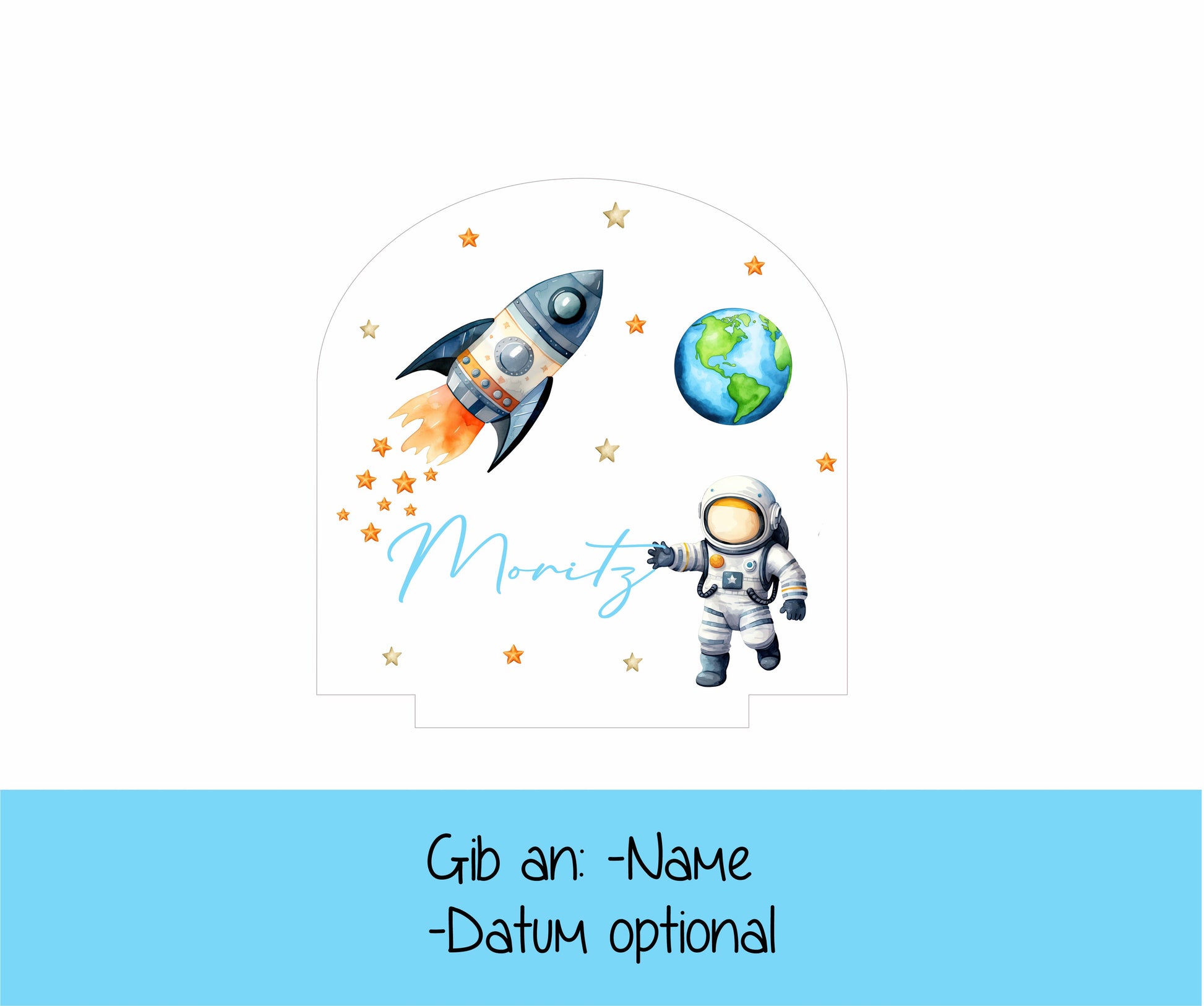 Motiv - Weltraum, Astronaut, Rakete und Erde