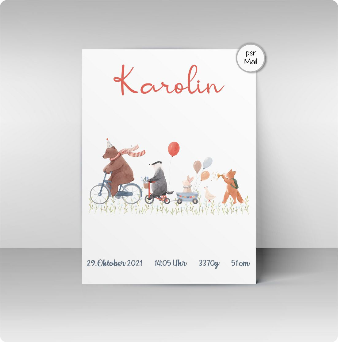 Geburtsposter - Motiv: 5 Freunde