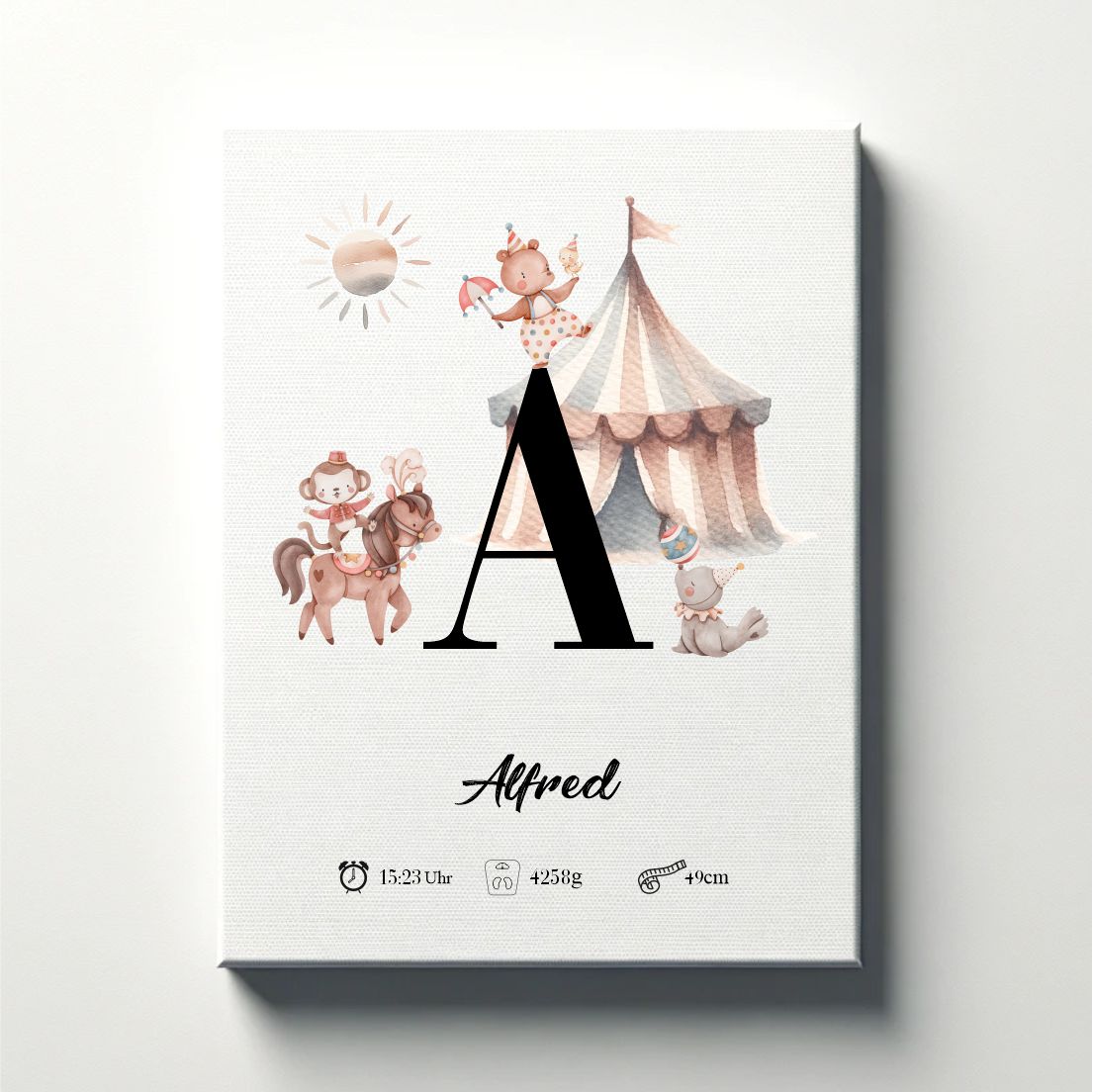 Geburtsposter - Motiv: Zirkus