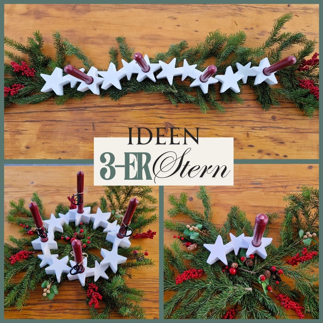 Gipsformen als Adventskranz