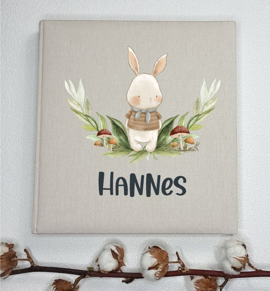 Leinenalbum - kleiner Hase