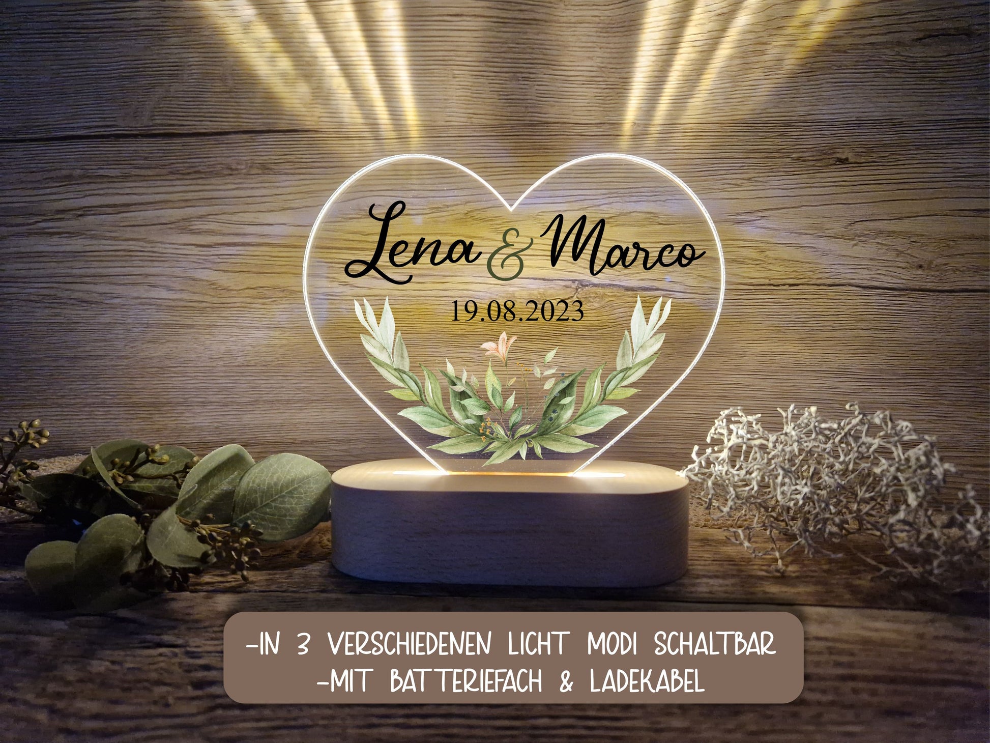 Hochzeitslicht - Modell 2 blume