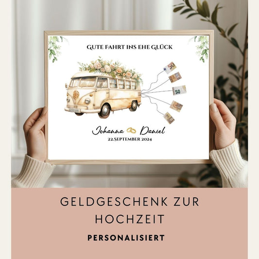 Hochzeitsposter - VW Bus - personalisierbar