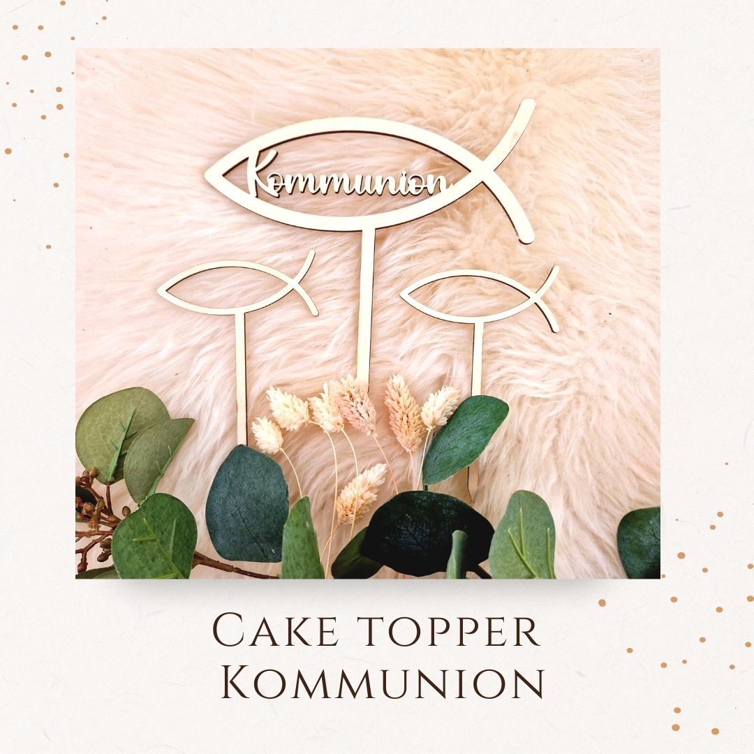 Caketopper - Fisch, Kommunion