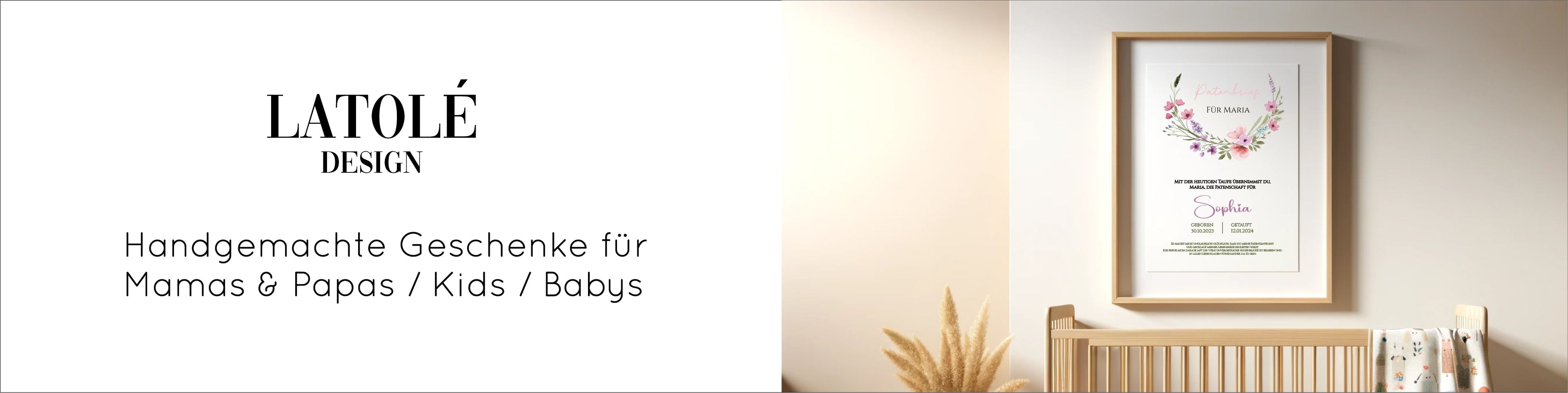 Shop Banner, Patenbrief im Kinderzimmer