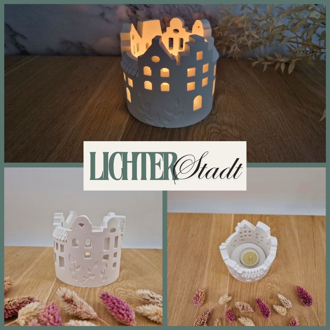 Lichterstadt 2 - Mehrseitenansicht und beleuchtet