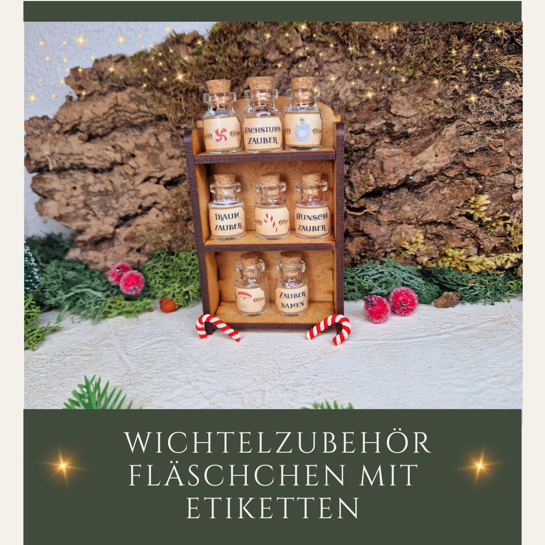 Wichtelregal groß mit Fläschchen