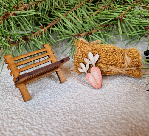 Wichtel Futterkrippe-karotte Holz